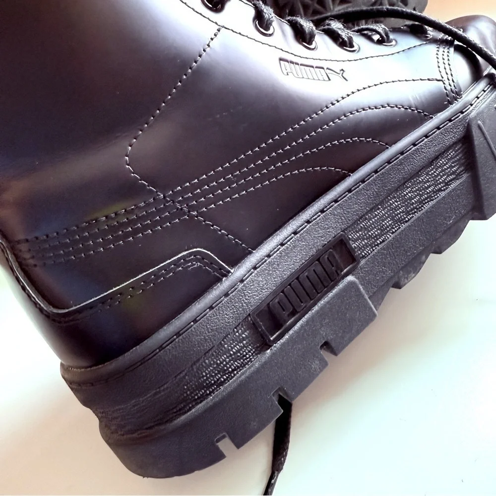 Puma X Dua Lipa Mayze Black High-Top Platform Boots